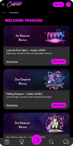 love casino bonus